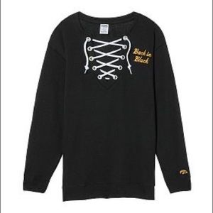 Iowa Hawkeyes 🖤💛 Lace-Front Sweatshirt